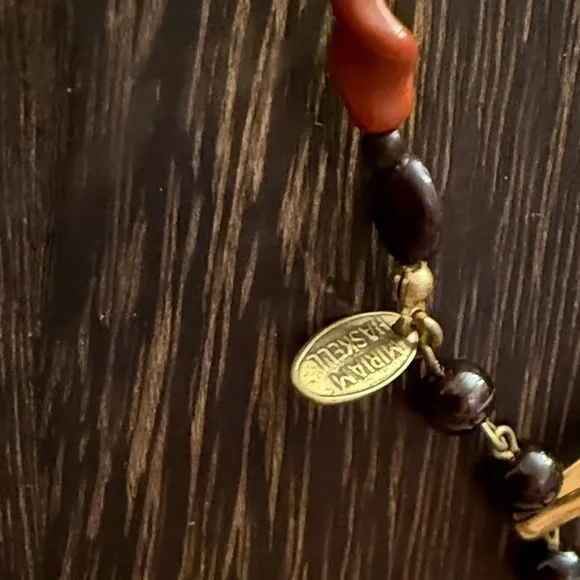 MIRIAM HASKELL Brown and Orange Beaded CHOKER - Picture 9 of 11